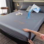 Suvine tahke veekindel madratsikaitse elastse ribaga j&auml;&auml;siidist satiinist hingav lestavastane voodimadratsi kate Queen (Padjap&uuml;&uuml;r puudub) Sheet 90x200cm