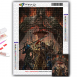 5D isetegemise teemanttikandi m&auml;ng Dark Souls Teemantmaaling Mosaiik Kodukaunistus Full Round 20X30CM