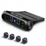 Solar Wireless TPMS auto rehvir&otilde;hu j&auml;lgimiss&uuml;steem 4 anduriga rehvir&otilde;hu kontrollimise t&ouml;&ouml;riist Digitaalne LCD-ekraan must