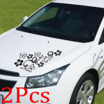 Uus 2x Butterfly Flower Vin&uuml;&uuml;l Car Graphics aknakleebise kleebise kaunistus