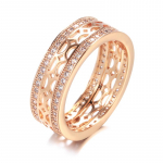 Kinel Diamond Grid Vintage trendikad s&otilde;rmused naistele Roosa kulla v&auml;rvi tsirkoonist t&auml;issillutisega ehted 6 roosa kuldne v&auml;rv