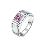 BagueRingen meeste 925 sterlingh&otilde;bedast s&otilde;rmuse imitatsiooniga 1-karaadine D-COLOR Moissanite teemant-ehete luksuslikud s&otilde;rmused suurus 7-12 11 roosa