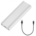 M.2 NVMe/SATA kaheprotokollilise mobiilse k&otilde;vaketta &uuml;mbris USB3.1 Type-C v&auml;line SSD korpus, alumiinium Single protocol h&otilde;be