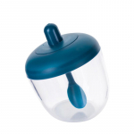 L&auml;bipaistev Creative Kitcheni &uuml;mmargune maitseainepurgi maitseainepudel lusika ja kaanega, niiskus- ja tolmukindel sinine