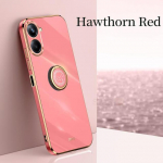 Galvaniseeritud kommiv&auml;rvid s&otilde;rmer&otilde;nga aluse hoidja telefoni&uuml;mbris oppo Realme 10 Pro pluss pehme TPU l&ouml;&ouml;gikindel kate jaoks Realme 10 5G 9i 8 7i 6i Realme 8i punane