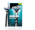 Raseerimismasin GILLETTE Mach 3 (K&auml;epide + 2 kassetti)