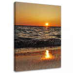 L&otilde;uenditr&uuml;kk Sunset beach sea 40x60 oranž