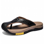 Uus saabunud suvine ehtsast nahast meeste pl&auml;tud libisemisvastased k&auml;sitsi valmistatud nahast sussid 44