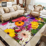 V&auml;rviline v&auml;rskete lilledega vaip magamistoa suure esiku vaiba jaoks romantilise lillelise 3D elutoa p&otilde;randavaibaga T&uuml;drukutoa vaiba sisekujundus 120x180cm 1pcs