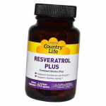 Resveratrool, Resveratrol Plus, Country Life 60 vegcaps (70124001) 120vcaps