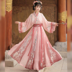 Hanfu t&uuml;druk Hiina stiilis riidest suvekleit Antiik Tang &uuml;likond super haldja kost&uuml;&uuml;m kleit v&auml;ikese t&uuml;druku merineitsi printsessi seelik aluspesu S