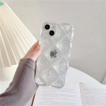 3D Ice Cube Diamond Glitter Litterid L&auml;bipaistev telefoni&uuml;mbris Iphone 13 12 11pro Max Xs Max Xr X 13 Pro lainelise raamiga, pehme epoksiidist kate For iPhone XR