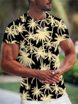 Suvine Hawaii Meeste T-s&auml;rk 3D Print Tree Graphic T-s&auml;rk Moodne l&uuml;hikeste varrukatega r&otilde;ivad Suurem&otilde;&otilde;dulised Camiseta Streetwear Tee-topsid 5XL