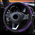Uus Universaalne Auto Roolikate Libisemisvastane PU Nahast Roolikatted S&uuml;sinikkiud Sobiv Auto Dekoratsioon 1Pink black