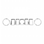 Auto esitulede iluv&otilde;re kate Suunatulede kujundus Udutulede kaunistustega kleebised Suzuki Jimny 2019 Up v&auml;listarvikutele Headlight Grille A