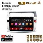 2 Din Citroen C4 C-Triomphe C-Quatre Pallas 2004-2011 autoraadio Android WiFi multimeediumipleier GPS Carplay 2+32GB 1+16GB h&otilde;be