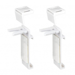 2 komplekti kardina riidepuu Vastupidav h&otilde;lpsasti paigaldatav klambrihoidja Rulookardinad Isekleepuv konks kodu jaoks valge