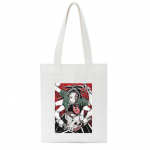 Jaapani deemonitapja prinditud l&otilde;uend Anime naljakas naiste kott Suure mahutavusega vabaaja multifilmi Harajuku naiste &otilde;lakotid 24*26cm