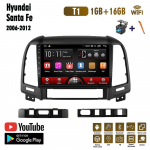 Juhtmeta 9-tolline Androidi autoraadio Carplay jaoks Hyundai Santa Fe 2006-2012 auto multimeedia videopleier GPS-navigatsioon WIFI 2+32GB 1+16GB