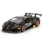 1/32 Scale Lambo Huracan ST EVO Diecast automudeli m&auml;nguasi, tagasit&otilde;mmatav m&auml;nguasi koos heli ja valgusega lastele V&auml;ikelaste poiste t&uuml;drukute kingituste kollektsioon 1/32- 16x7x4cm must