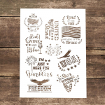 A4-suuruses dekoratiivsed korduvkasutatavad juuli l&otilde;pus &scaron;abloonide &scaron;abloonide maalimise &scaron;abloonid isetegemiseks k&auml;sit&ouml;&ouml;ks Scrabooking maalimiseks puidule, l&otilde;uendile, p&otilde;randale, seinale ja plaatidele