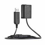 Andoer NP-FW50 n&auml;iv aku + alalisvoolu toitepank (5V 2A) USB-adapteri kaabli vahetus AC-PW20 jaoks