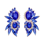 Pinkdudu Fashion 9 V&auml;rviline Rhinestone geomeetrilised k&otilde;rvar&otilde;ngad Romantiline Luksus Inkrusteeritud tsirkoon k&otilde;rvar&otilde;ngas Naiste Ehted PD1525 Blue sinine