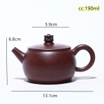 Autentne Yixing teekann Purple Clay filtriga teekann iluveekeetja Hiina toormaagi k&auml;sitsi valmistatud butiik teekomplekt, kohandatud 190 ml 190ml