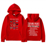 2023 Retro Taylor The Eras Tour Butterfly Print Hoody Hip Hop Streetwear Hoodie Unisex Naiste Trendikad dressipluusid Unisex jaoks M