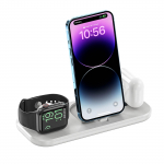 Kiire juhtmevaba laadija 3-&uuml;hes laadimisdokk iPhone 14 13 12 11 Pro Xs Max Plus jaoks Apple Watchi jaoks 8 7 6 Se 5 Airpods Pro standard valge