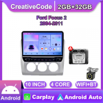 Androidi autoraadio Ford Focus 2-le 2004-2011 Nupuga 10-tolline multimeediumipleier, GPS Carplay 2+32GB A
