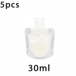 5 tk kaasaskantav losjooni dosaator reisivedeliku kosmeetika &scaron;ampooni s&auml;ilituskonteiner Mini l&auml;bipaistev korduvt&auml;idetav p&uuml;stised suletud kotid 30ml-5pc