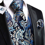 4 TK Slim Fit Meeste Vest Paisley lilleline triibuline vest Tuxedo Gilet Wedding M