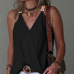 YYFS Naistemood suvised kevadised vabaaja varrukateta V-kaelusega T-s&auml;rgid ja topid S