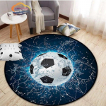 Jalgpallipildid vaip multikas jalgpall elutoa kaunistus &uuml;mmargune s vooditool matt kodu Sissep&auml;&auml;suuks lapsed 150cmx150cm