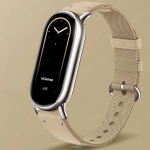 Rihm Xiaomi Band 8 punutud k&auml;ev&otilde;ru nahast nailonist kellarihma jaoks Xiaomi Mi 8 asendusk&auml;epaelale Miband 8 rihma tarvikud Mi band 8 beež