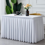 Sametine laudlina ristk&uuml;likukujuline konverentsin&auml;ituse lauakate valge/must lauaseelik pulma&uuml;rituse jaoks, peolaua dekoratsioon 100x40x75cm valge