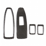 4tk Carbon Fiber auto salongi akna t&otilde;ste l&uuml;liti nupu katte kleebised trimmi BMW 3 4 seeria F30 F32 2013-2018 jaoks No color A