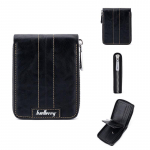 Baellerry RFID-kaitsekaardihoidja meestele &Auml;ri l&uuml;hikesed rahakotid Kunstnahast t&otilde;mblukuga rahakott 12*9.5*2.5cm must