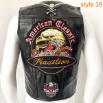 Euroopa Harley mootorrattavest Nahast vest s&otilde;idujakk Meeste nahast &otilde;lg Bio Green Magic tikandid m&auml;rgi disain XXXL