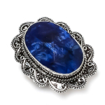 Sapphire Natural Gemstone Handmade 925 Sterling Silver Ring Size 8.5 f6b92