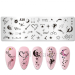 Halloweeni k&uuml;&uuml;nekunst templiplaadid, s&uuml;da DIY, roostevabast terasest &scaron;abloonid, k&uuml;&uuml;nte tr&uuml;kkimine pildi manik&uuml;&uuml;ri tembeldamise t&ouml;&ouml;riistad