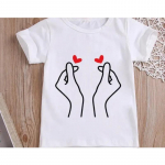 Girls Than Heart Printeriga T-s&auml;rk Unisex Harajuku Tee Riided Laste Multifilm 3 4 5 6 7 8 9-aastased Lapsed S&uuml;nnip&auml;evar&otilde;ivad Topid 9T