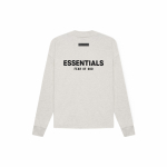 Fear of God Essentials Fliis Logoga &Uuml;mmarguse Kaelusega Pikkade Varrukatega T-s&auml;rk SS22 Meeste Pealiskatted Hele Kaer FOG-SS22-414 XXS