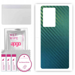 apgo Protective Skin Sticker for the back compatible with ZTE Axon A41 Ultra 5G, Wrap Film, Foil, Vinyl - Pattern Carbon Chameleon CAKA1