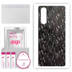 apgo Protective Skin Sticker for the back compatible with Oppo Find X2 Neo, Wrap Film, Foil, Vinyl - Pattern Carbon Black Pixel