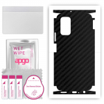 apgo Protective Skin Sticker for the back+sides compatible with Honor 30S, Full Wrap Film, Foil, Vinyl - Pattern Carbon Black
