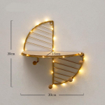 Moodsad lihtsad raudkonksud sein Lehvikukujuline riiul Kodu Elutoa seinakaunistus Mitmeotstarbelised v&otilde;tmekonksud None kuld