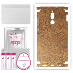 apgo Protective Skin Sticker for the back+sides compatible with Huawei Mate 10 Lite, Full Wrap Film, Foil, Vinyl - Pattern Rusty Copper