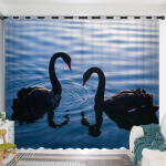 2 Paneeli Luikede j&auml;rv Luik Kardin Kohandatud Kardinad Lihtne Kaasaegne Magamistuba Elutuba Akna Poolpimendav L&uuml;hike Kardin &Ouml;&ouml;sidega &Uuml;laosas (120W270H)x2(CM)&Grommet Top